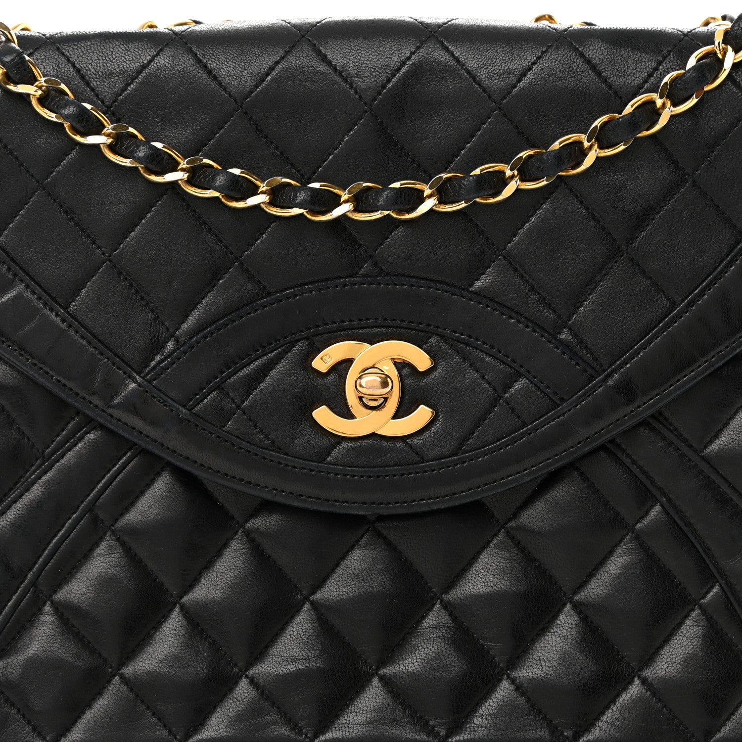 Chanel Lambskin Quilted Paris Medium Single Flap Black 9 of 19