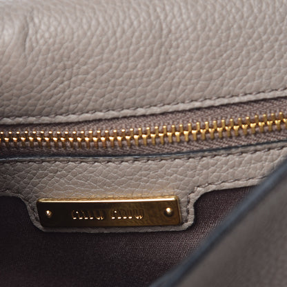 Miu Miu Vitello Phenix Madras Shoulder Bag Argilla 6 of 12