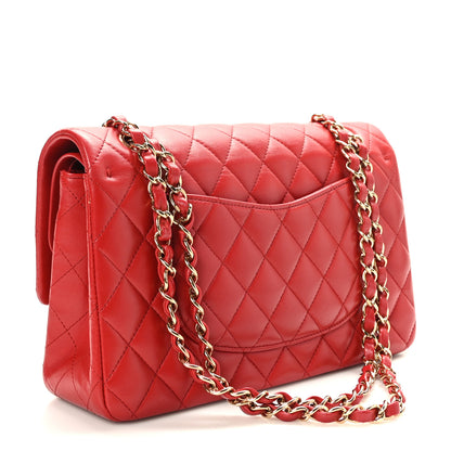 Chanel Lambskin Quilted Medium Double Flap Red 3 of 9