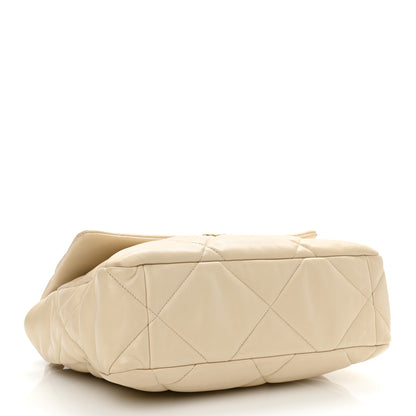 Chanel Lambskin Quilted Large Chanel 19 Flap Beige 4 of 11