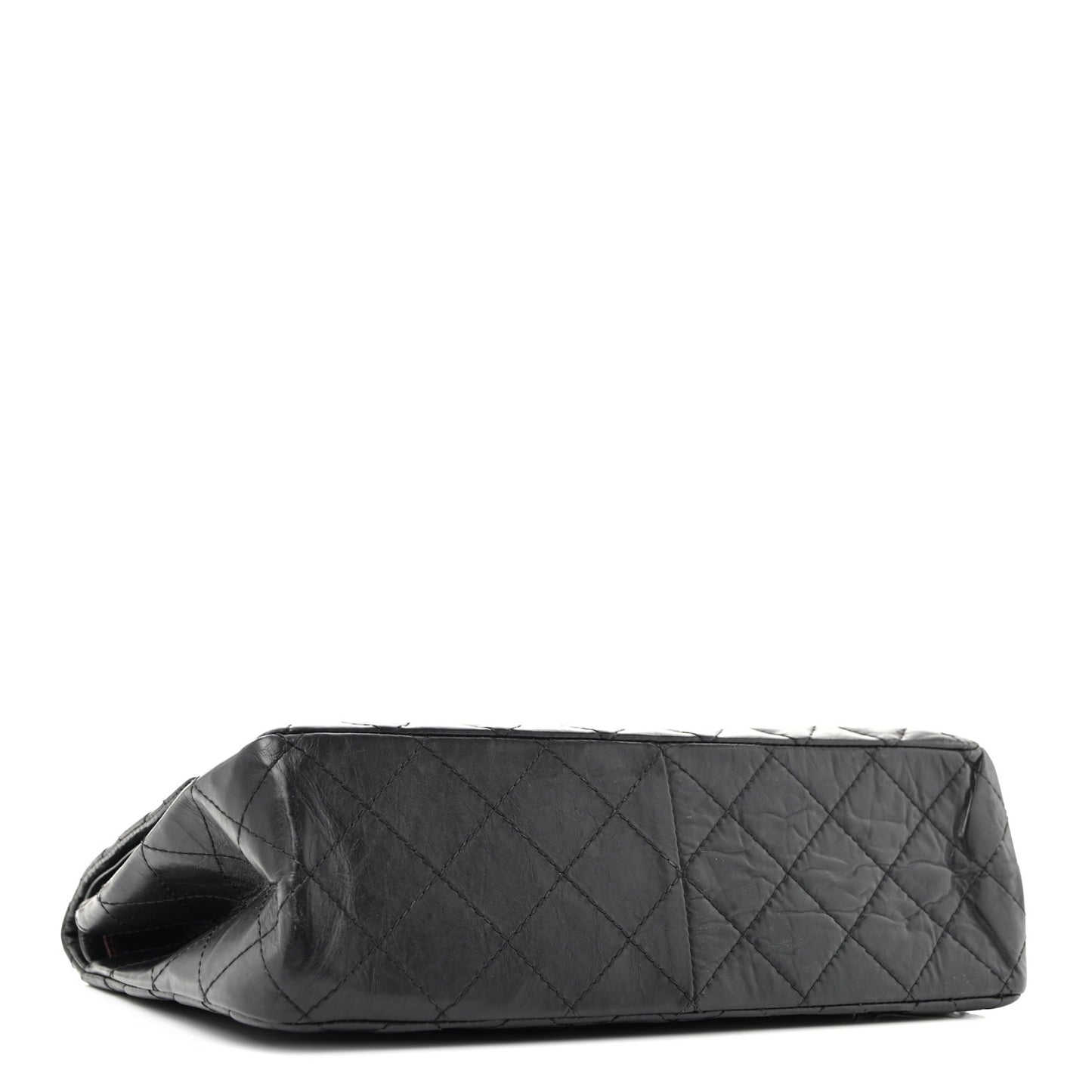Aged Calfskin Quilted 2.55 Reissue 227 Flap Black