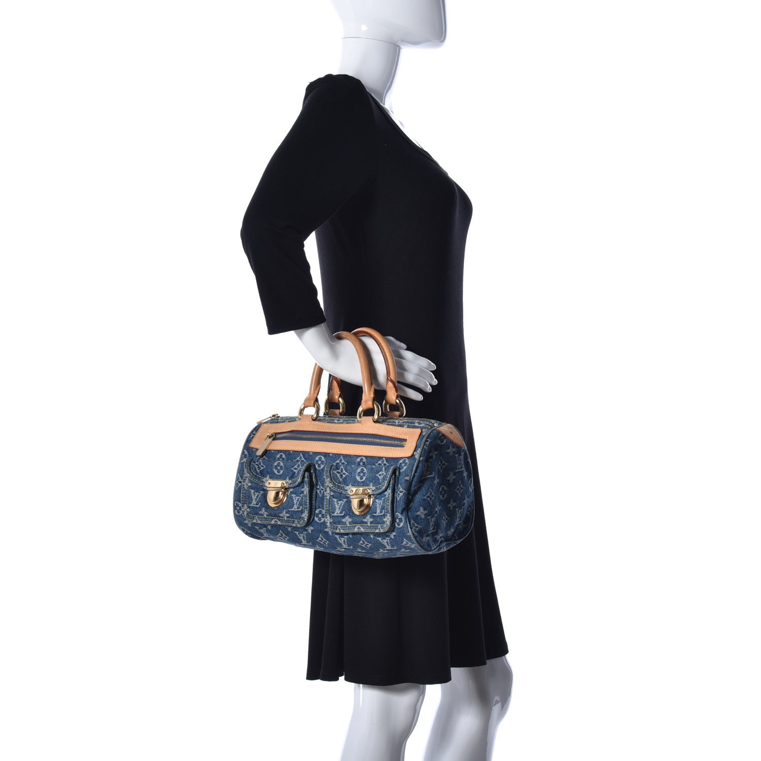 Louis Vuitton Monogram Denim Neo Speedy Blue 2 of 11