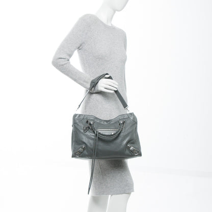 Balenciaga Agneau Silver Metallic Edge Hardware City Gris Cendre 2 of 7