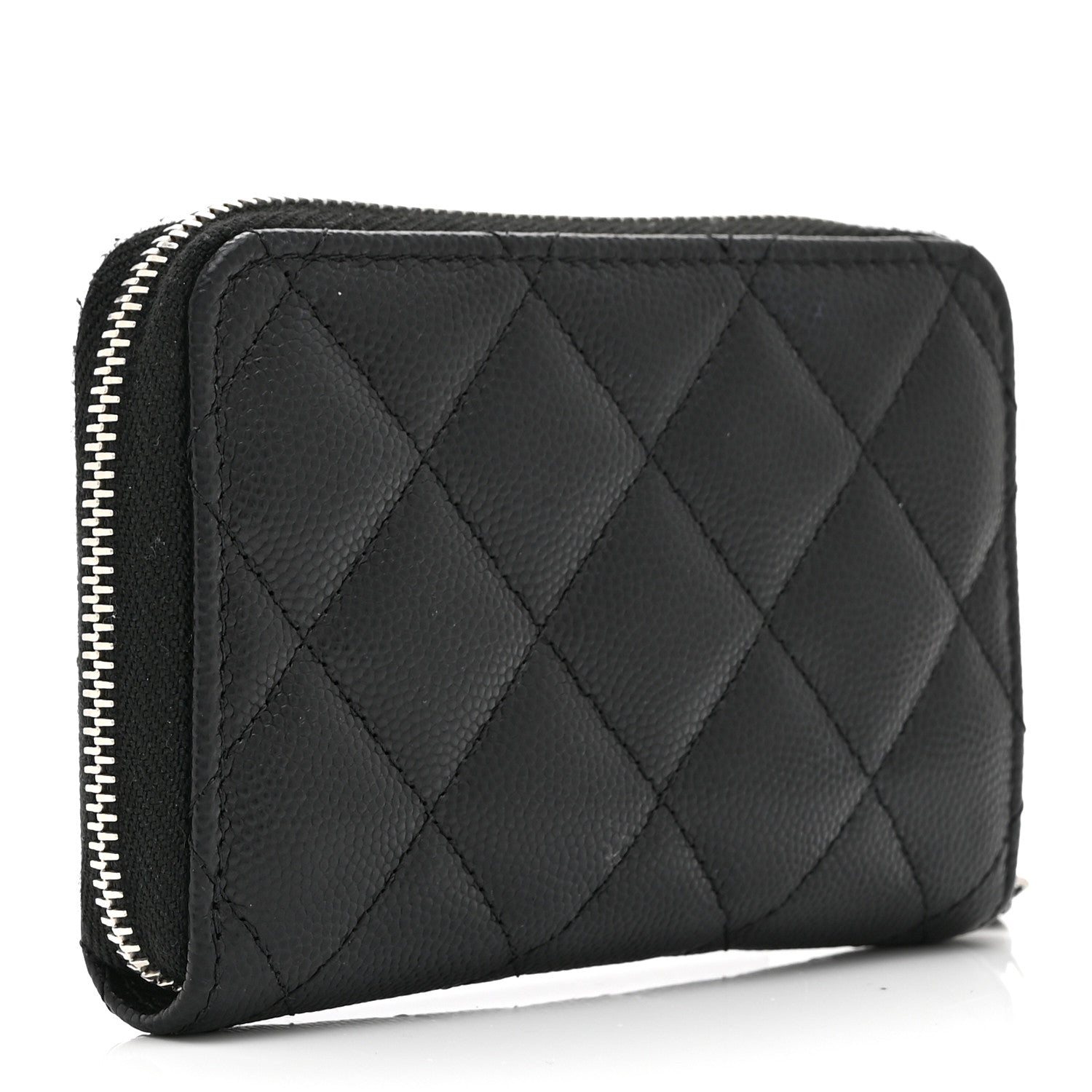 Chanel Caviar Quilted CC Zipped Coin Purse Black 3 of 7