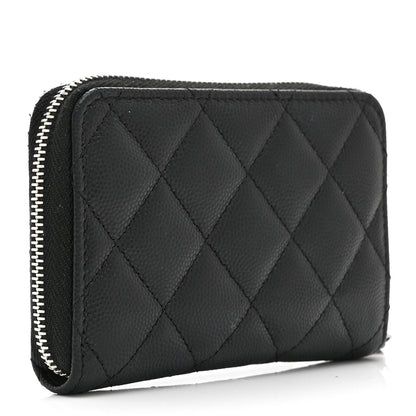Chanel Caviar Quilted CC Zipped Coin Purse Black 3 of 7