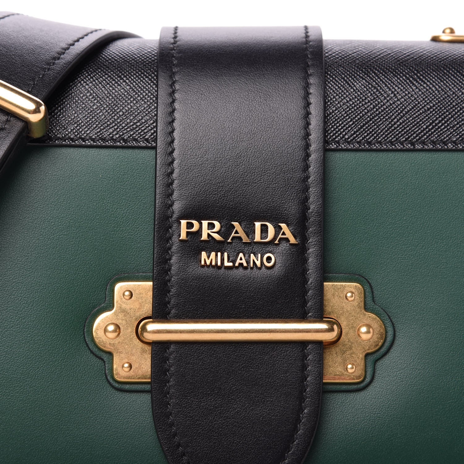 Prada City Calf Saffiano Cahier Bag Biliardo Black 9 of 9