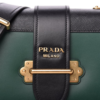 Prada City Calf Saffiano Cahier Bag Biliardo Black 9 of 9