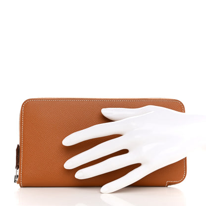 Hermes Epsom Silk'In Wallet Gold Jaune De Naples 2 of 8