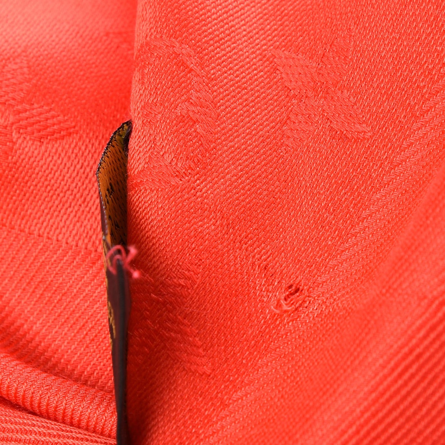 Silk Wool Monogram Shawl Coquelicot