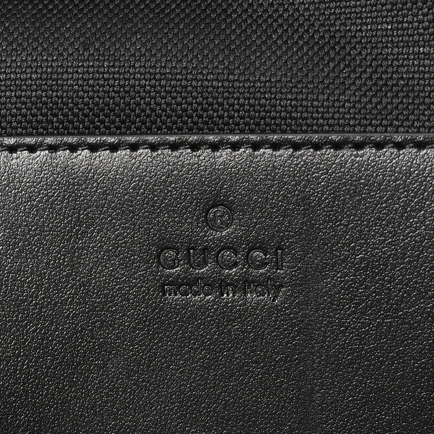 Gucci GG Supreme Monogram Calfskin Web Sling Backpack Black Grey 6 of 10