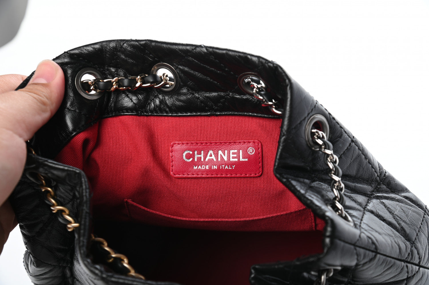 Chanel Aged Calfskin Quilted Small Gabrielle Backpack Black 1 of 10