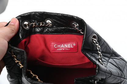 Chanel Aged Calfskin Quilted Small Gabrielle Backpack Black 1 of 10