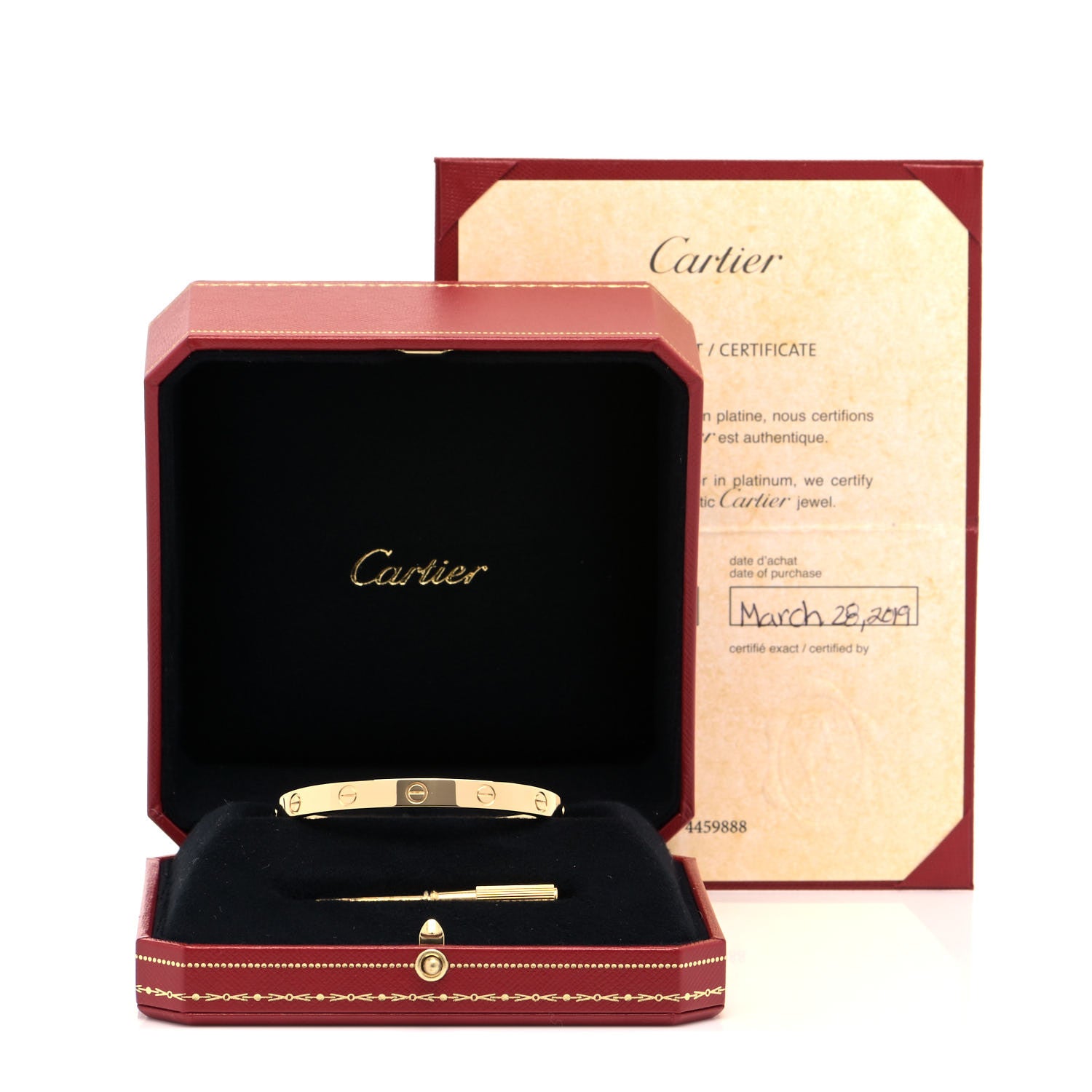 Cartier 18K Yellow Gold LOVE Bracelet 17 6 of 6