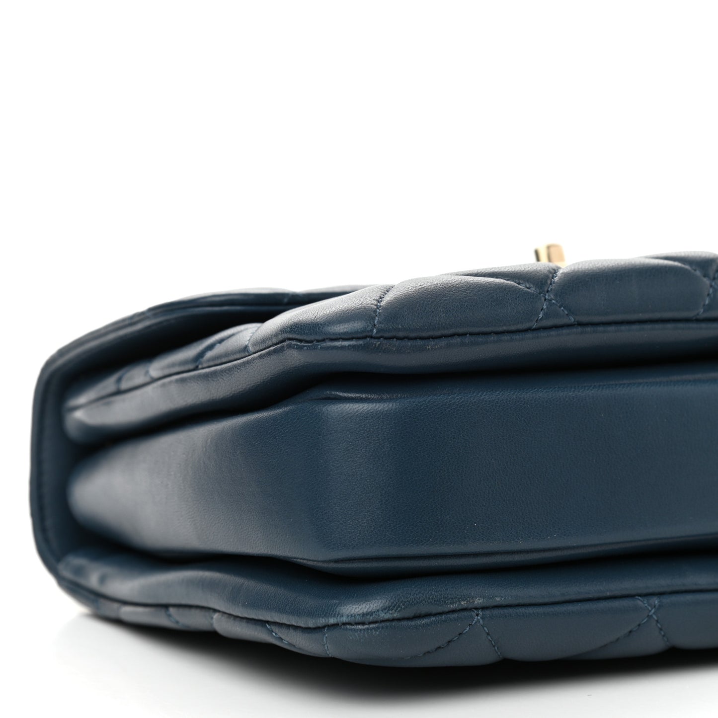 Lambskin Quilted Small Trendy CC Flap Dual Handle Bag Blue