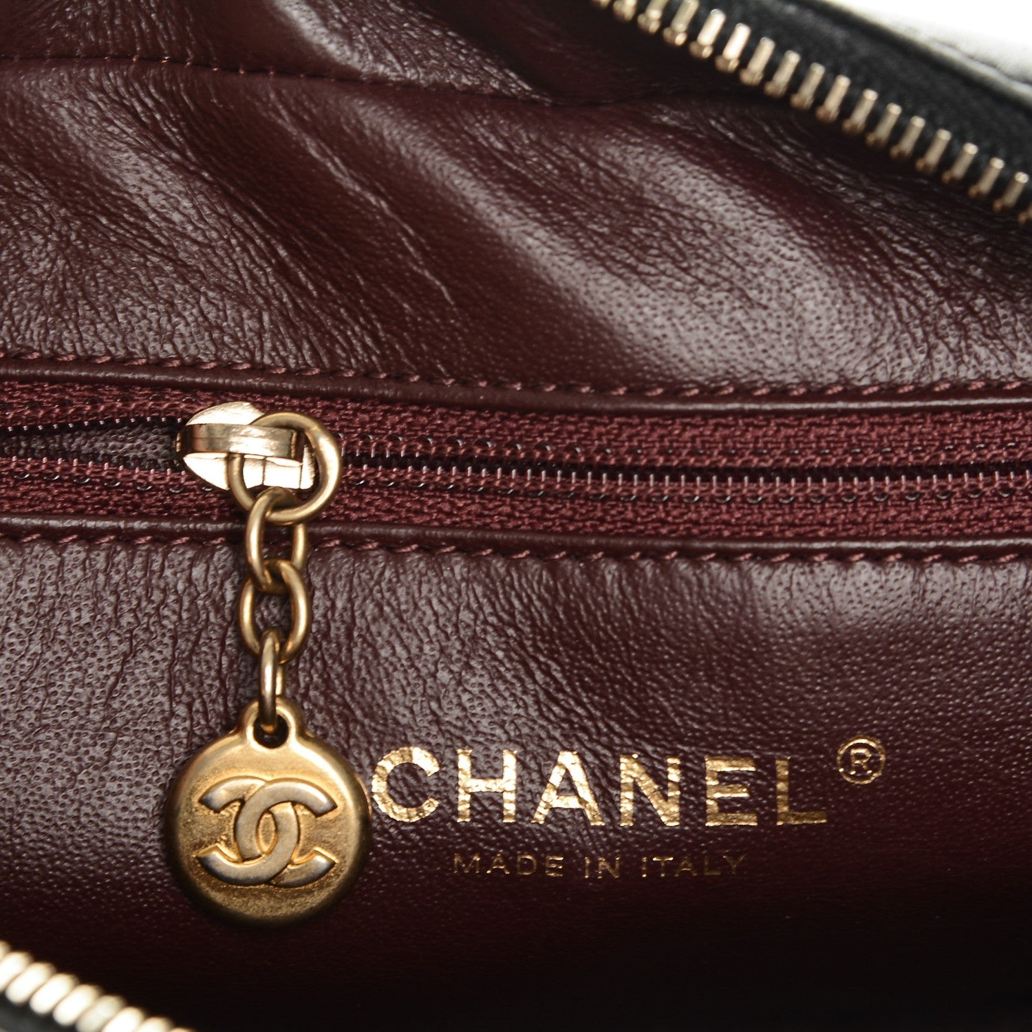 Chanel Lambskin Quilted Small Diamond CC Camera Case Black 6 of 7