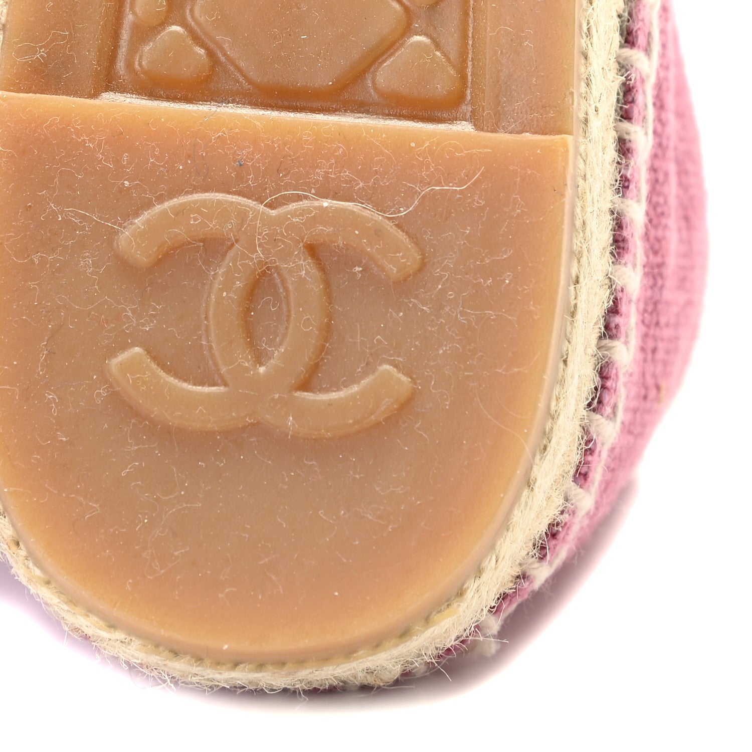 Chanel Linen CC Espadrilles 38 Pink Black 11 of 11