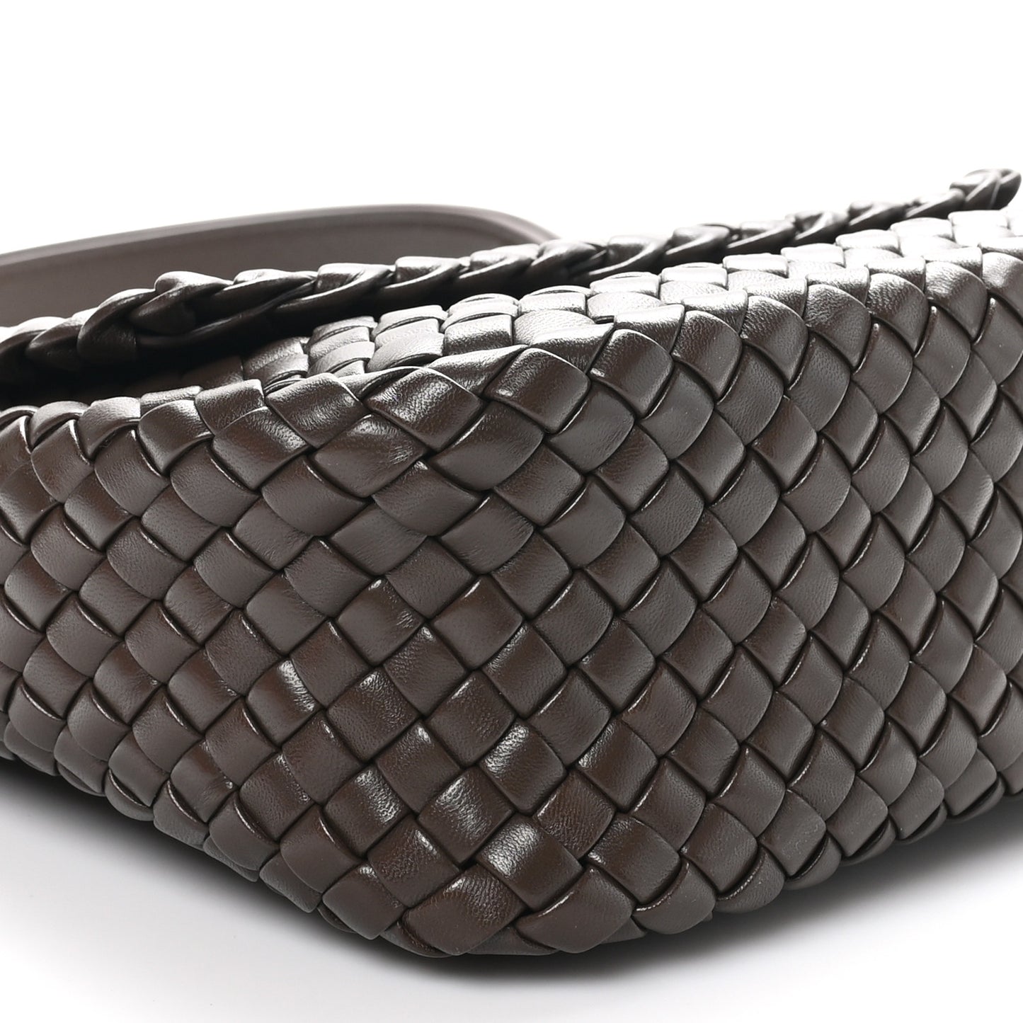 Nappa Intrecciato Small Cobble Shoulder Bag Light Brown