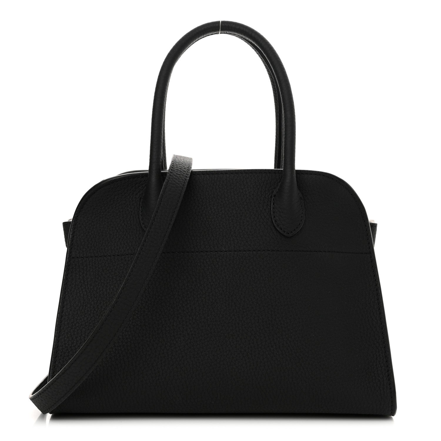 The Row Grained Calfskin Soft Margaux 10 Bag Black 1 of 10