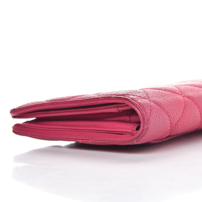 Chanel Iridescent Caviar Quilted Yen Wallet Pink 14 of 17