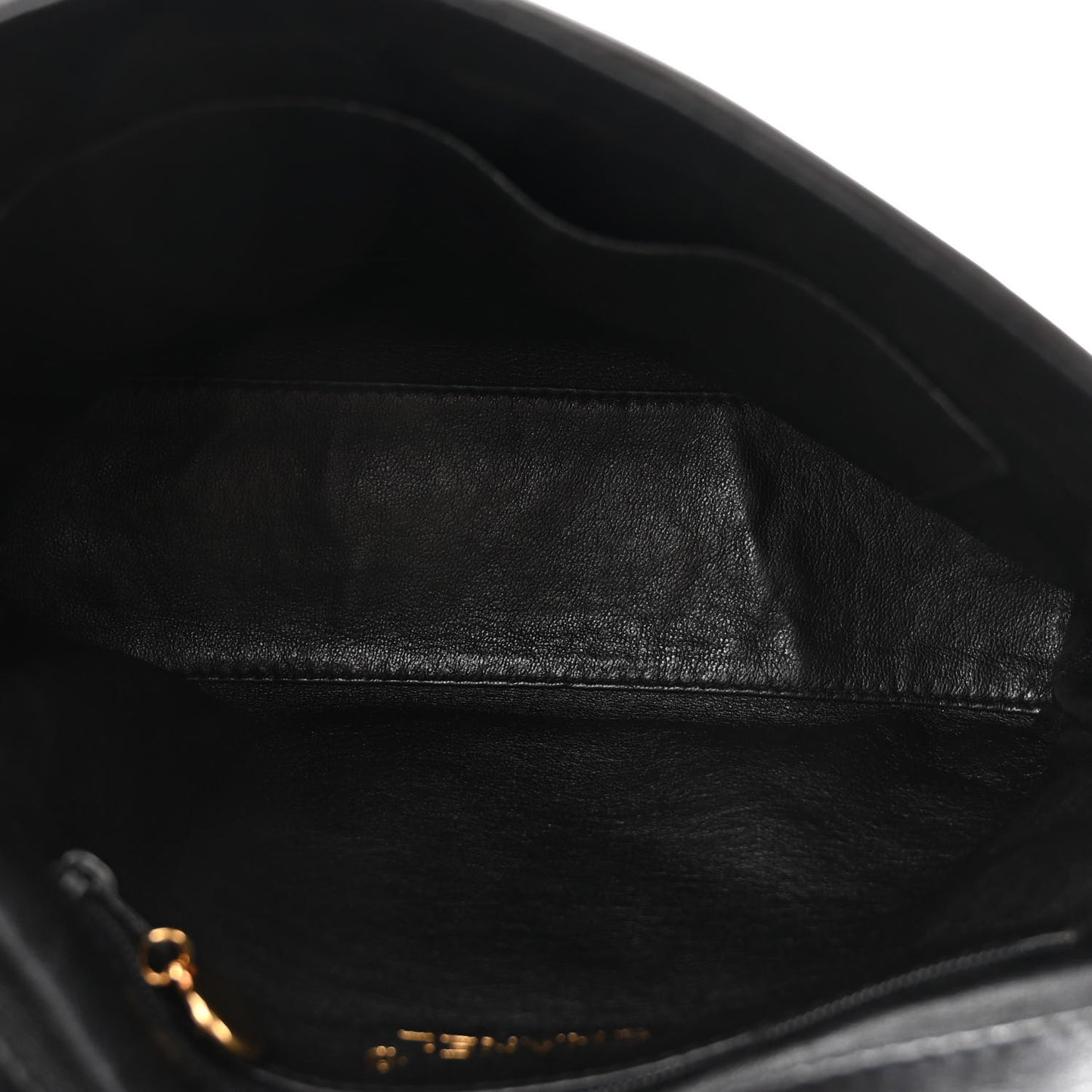 Lambskin Quilted CC Flap Shoulder Bag Black