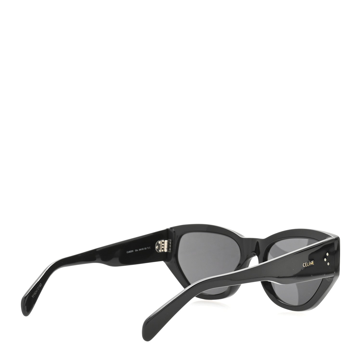 Celine Acetate Polarized Square Sunglasses CL40219I Black 4 of 8