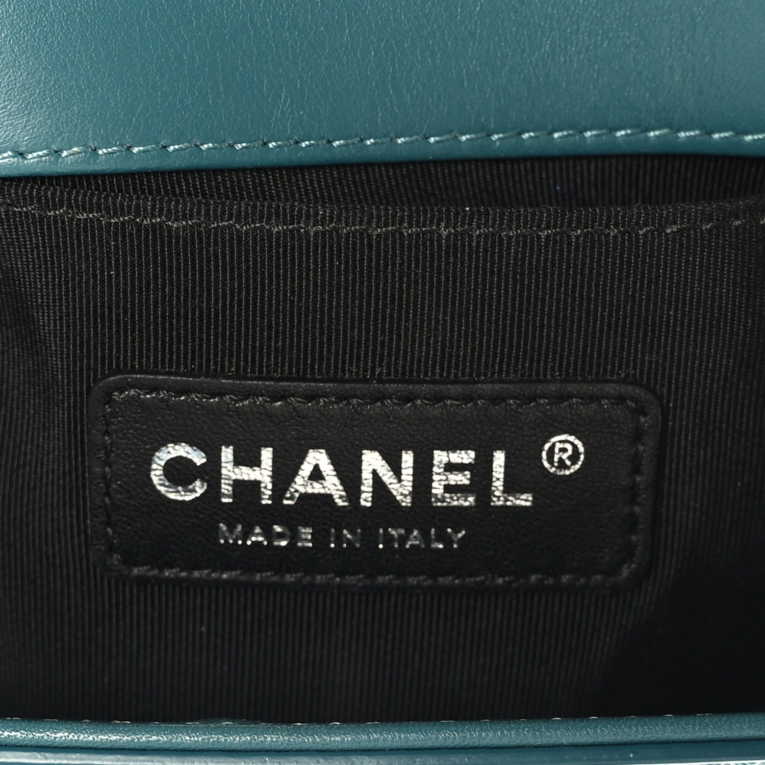 Chanel Patent Calfskin Quilted Small Plexiglass Boy Flap Turquoise 6 of 9