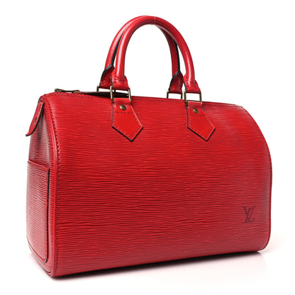 Louis Vuitton Epi Speedy 25 Castillan Red 3 of 13
