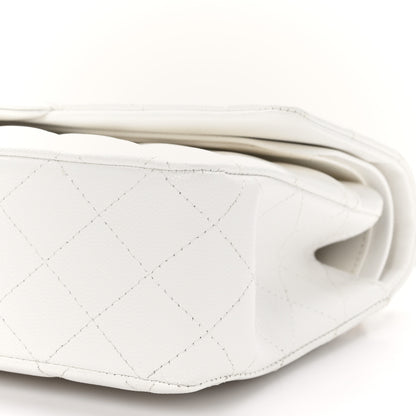 Chanel Caviar Quilted Medium Double Flap White 10 of 11