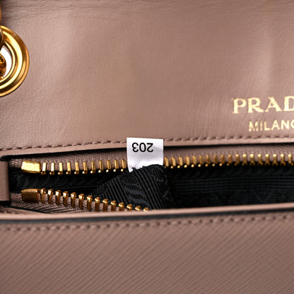 Prada Saffiano Flap Shoulder Bag Cipria 7 of 12