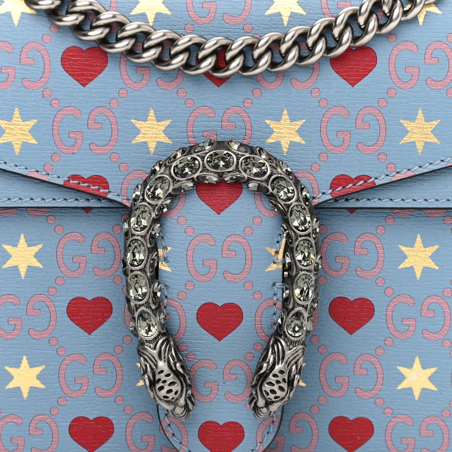 Calfskin Valentine's Day Exclusive Small Dionysus Bag Blue