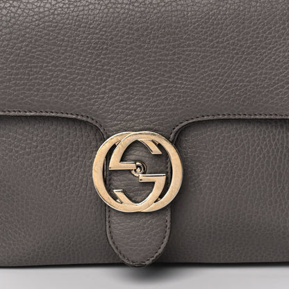 Gucci Dollar Calfskin Interlocking G Top Handle Shoulder Bag Loess 9 of 14