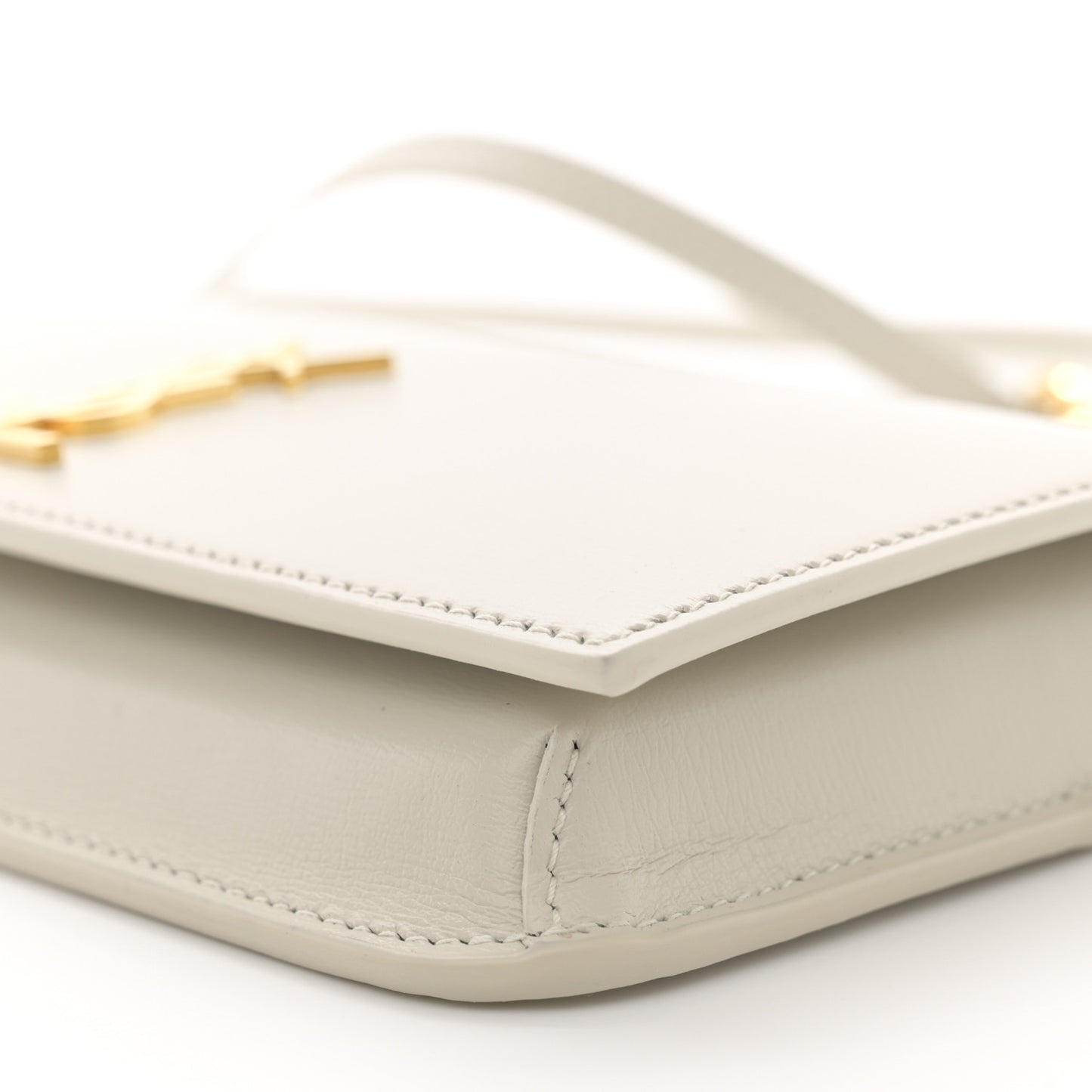 Grained Calfskin Monogram Phone Holder Crossbody Crema Soft