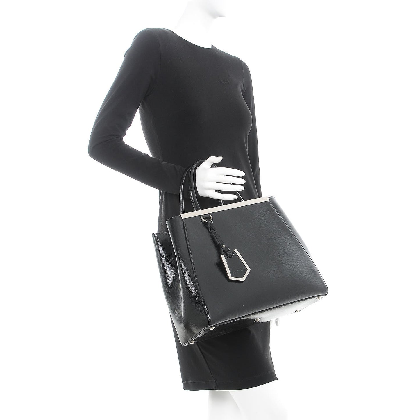 Patent Vitello Elite Regular 2Jours Tote Black