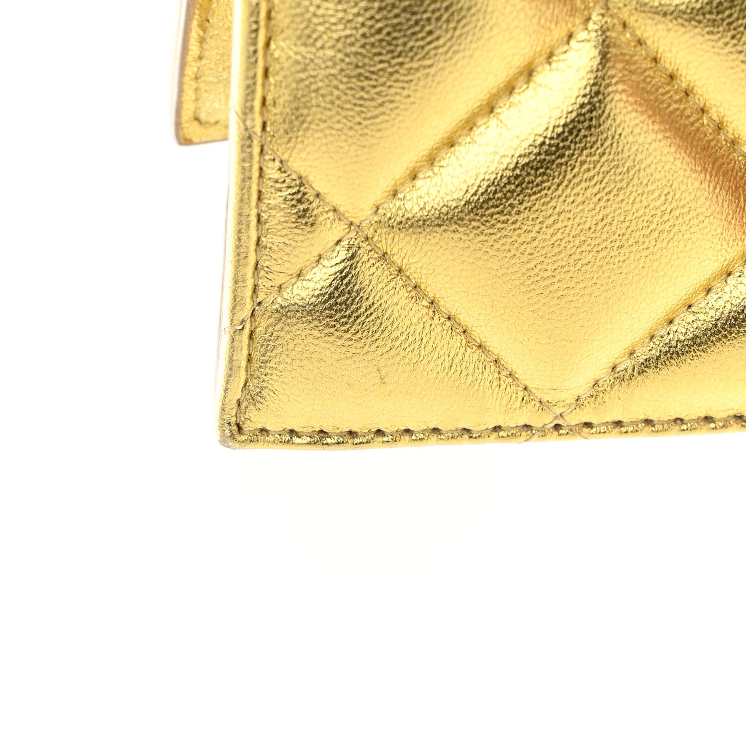 Alexander McQueen Metallic Calfskin Quilted Knuckle Shoulder Bag Gold 20 of 20