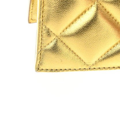 Alexander McQueen Metallic Calfskin Quilted Knuckle Shoulder Bag Gold 20 of 20