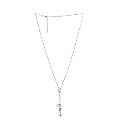 Christian Dior Crystal Pearl Shiny-D Tribal Long Necklace Gold 2 of 5