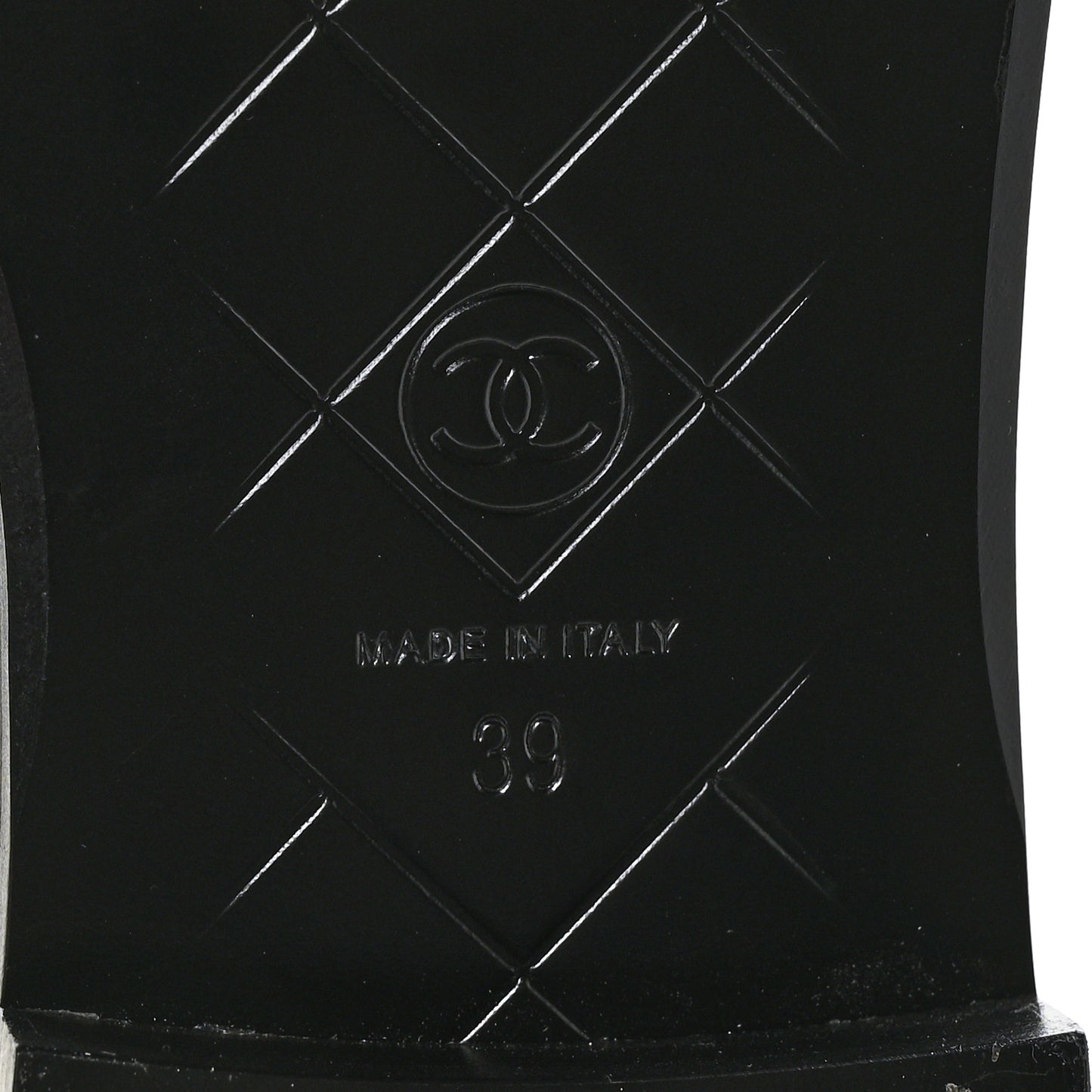 Lambskin Quilted CC Turnlock Loafers 39 Black