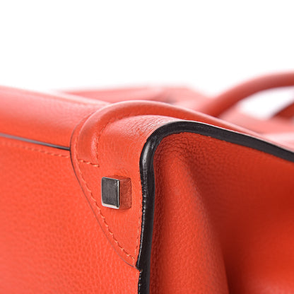 Celine Drummed Calfskin Micro Luggage Vermillion 12 of 18