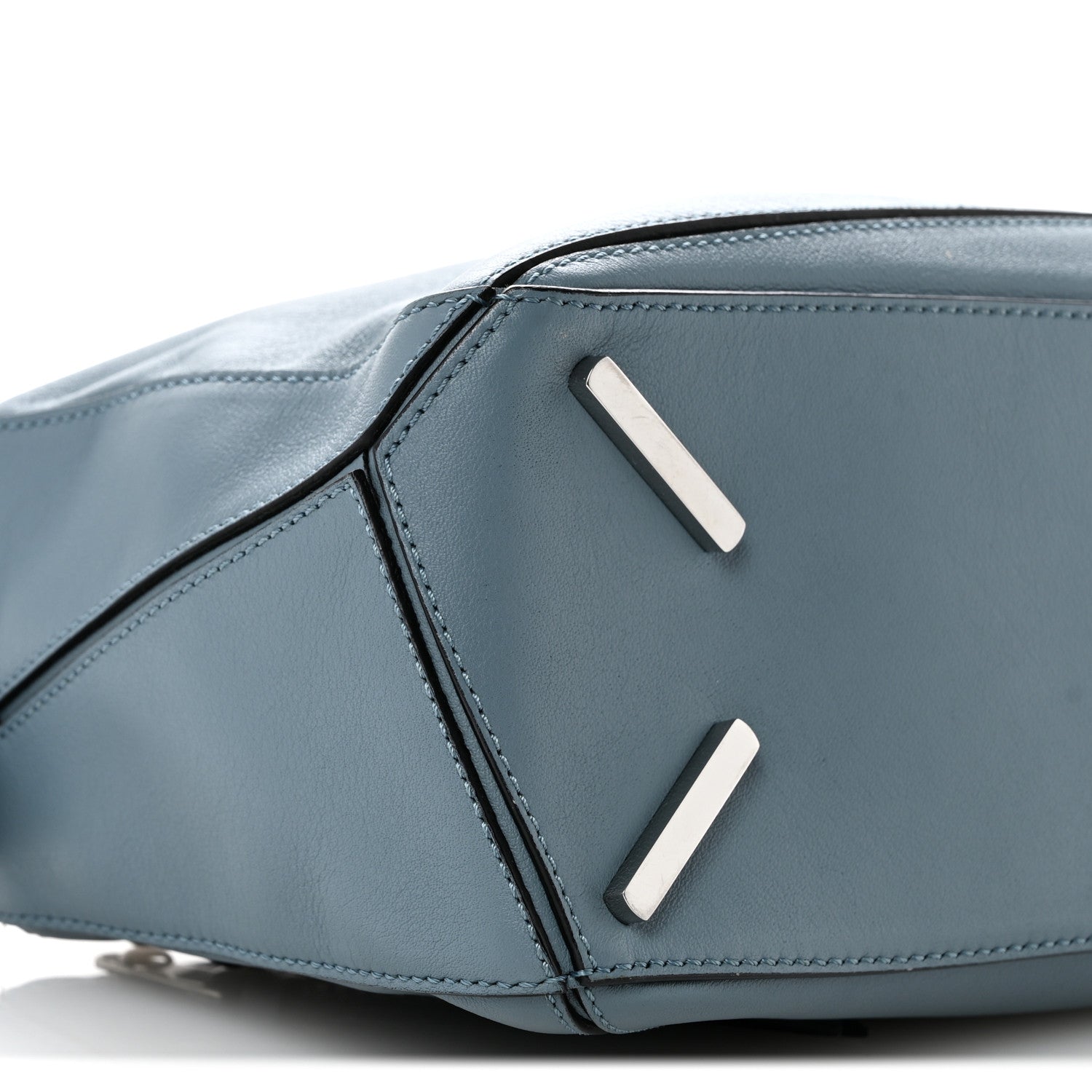 Loewe Calfskin Small Puzzle Bag Stone Blue 9 of 13