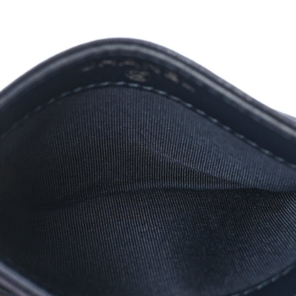 Chanel Goatskin Camellia Embossed Card Holder Dark Blue 5 of 8