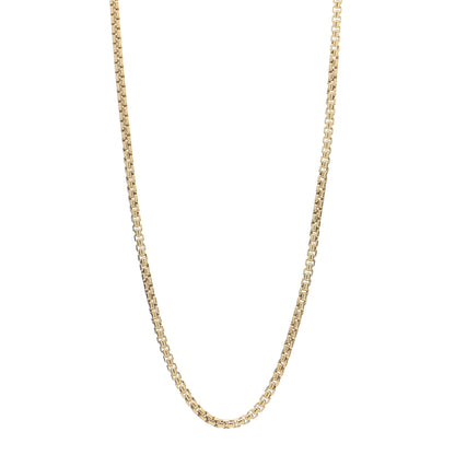 David Yurman 18K Yellow Gold 3.4mm Box Chain Necklace 24" 1 of 5