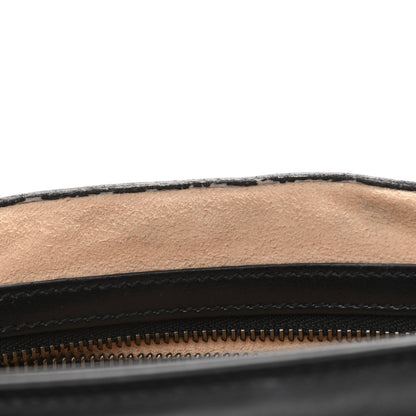 Gucci Calfskin Matelasse Medium GG Marmont Top Handle Shoulder Bag Black 12 of 16