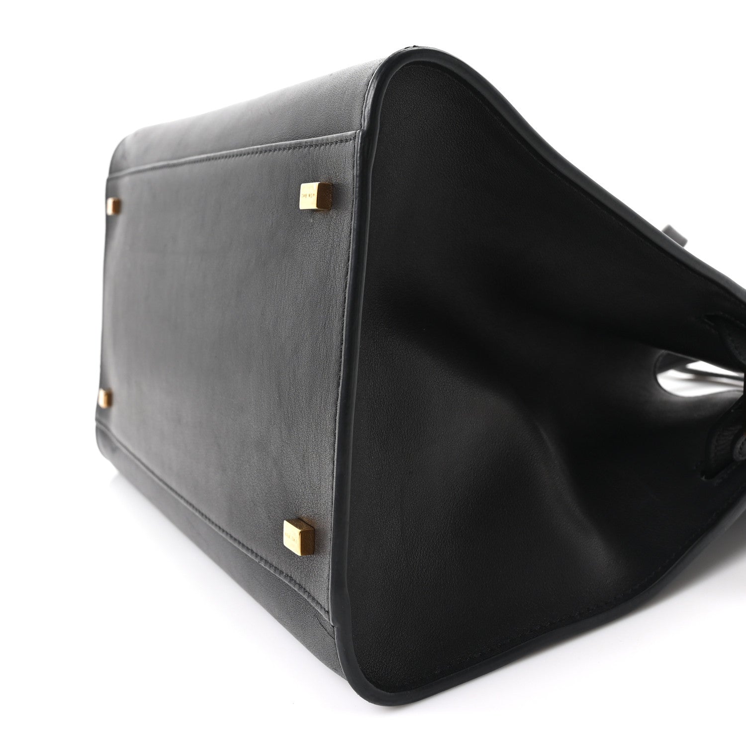 The Row Polished Saddle Calfskin Soft Margaux 12 Black 9 of 9