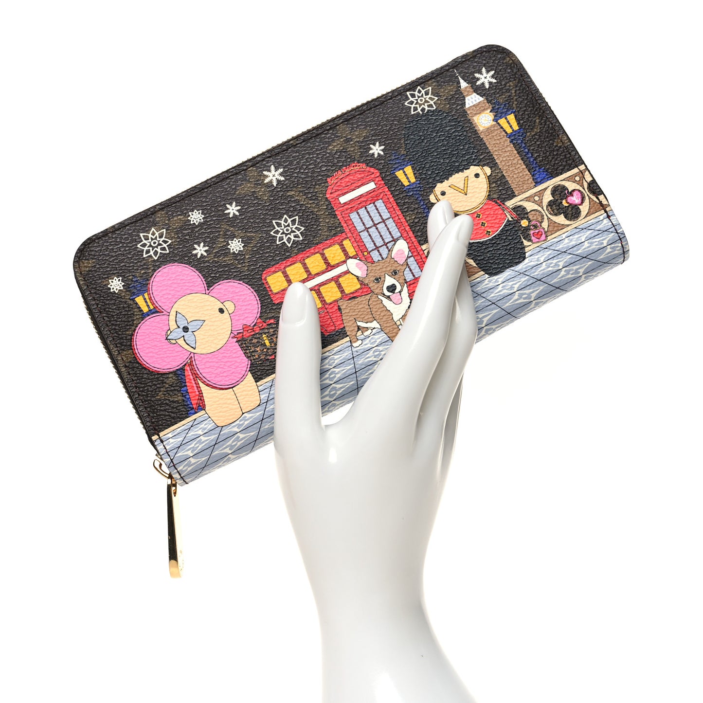 Monogram 2021 Christmas Animation London Zippy Wallet