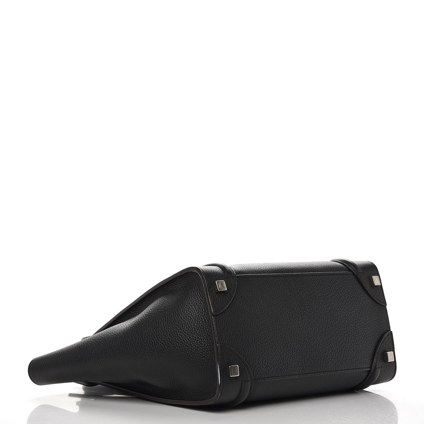 Drummed Calfskin Micro Luggage Black