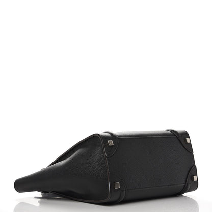 Celine Drummed Calfskin Micro Luggage Black 4 of 10