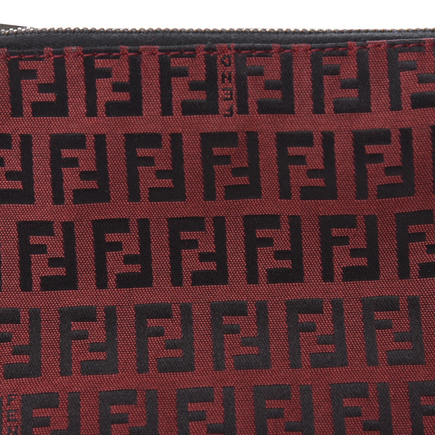 Fendi Zucchino Pochette Black Rosso 10 of 10