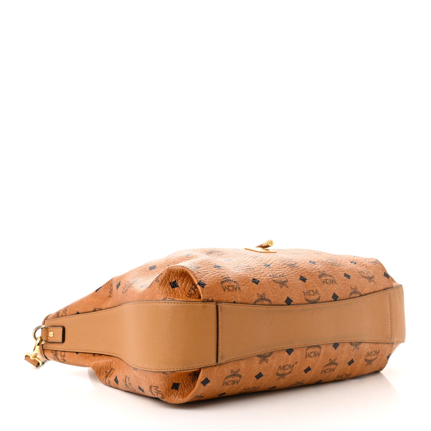 MCM Visetos Medium Drawstring Shopper Cognac 4 of 13