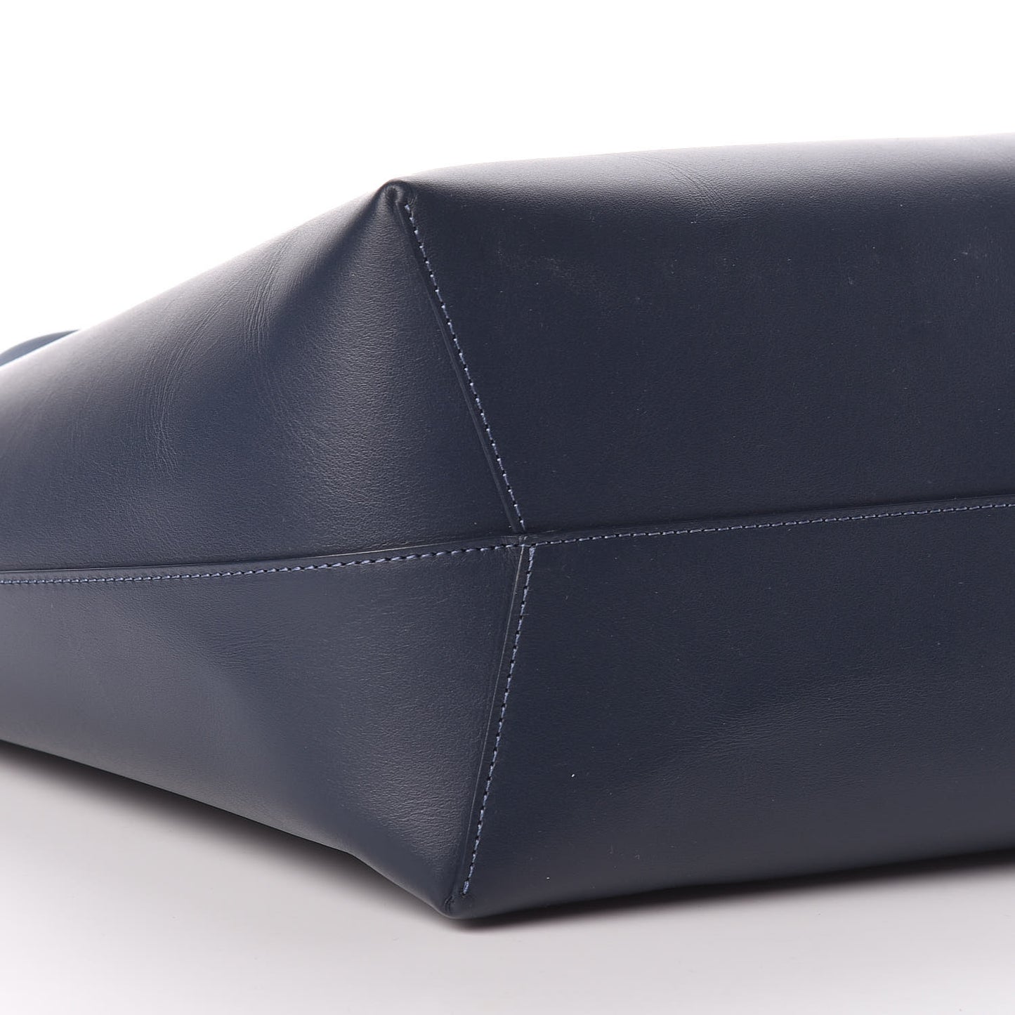 Smooth Calfskin Large Shopping Tote Blu