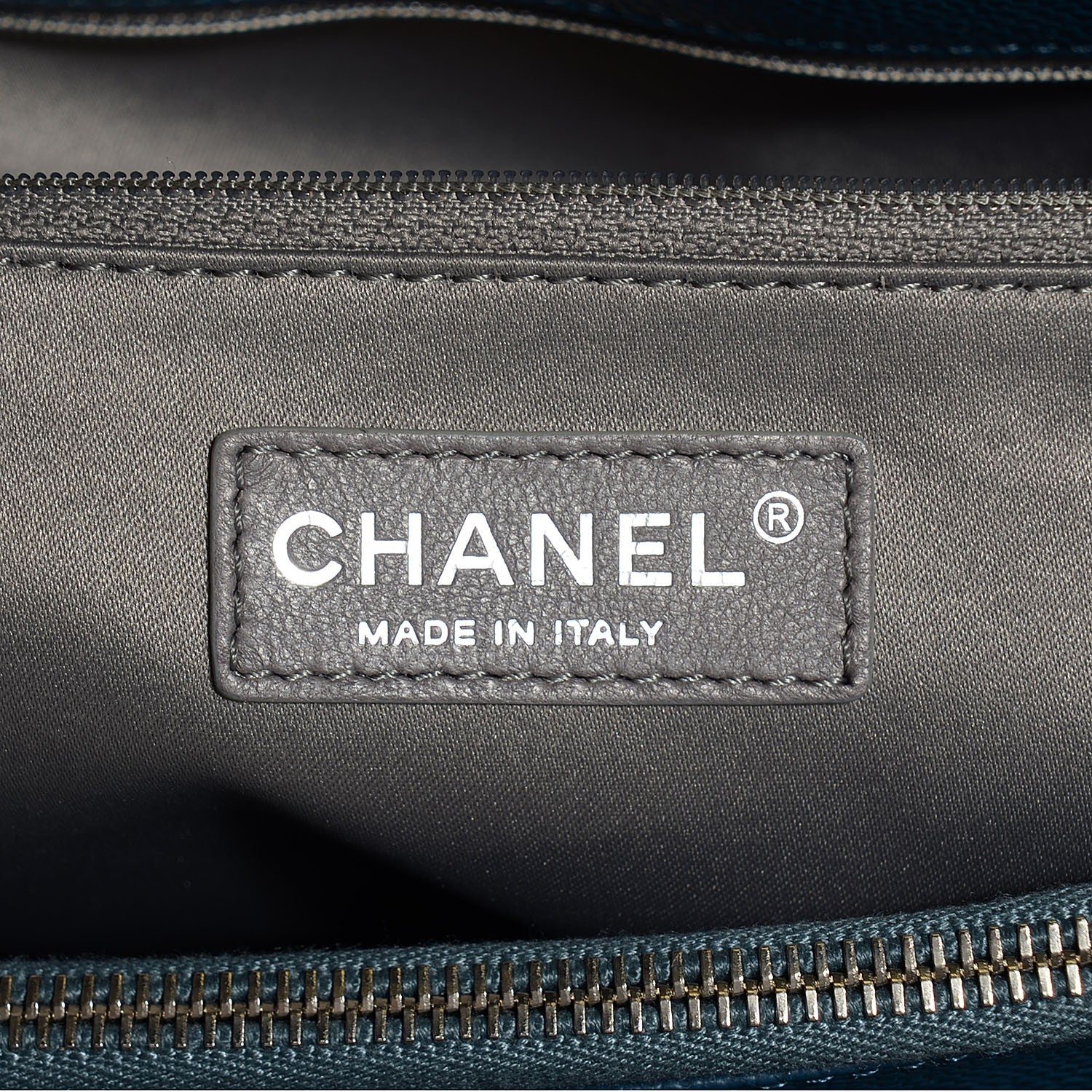 Chanel Caviar Grand Shopping Tote GST Dark Blue 6 of 7